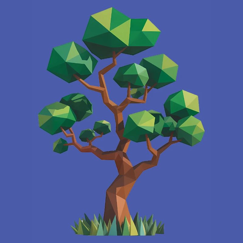 Baum - Cooles Low Poly Logo