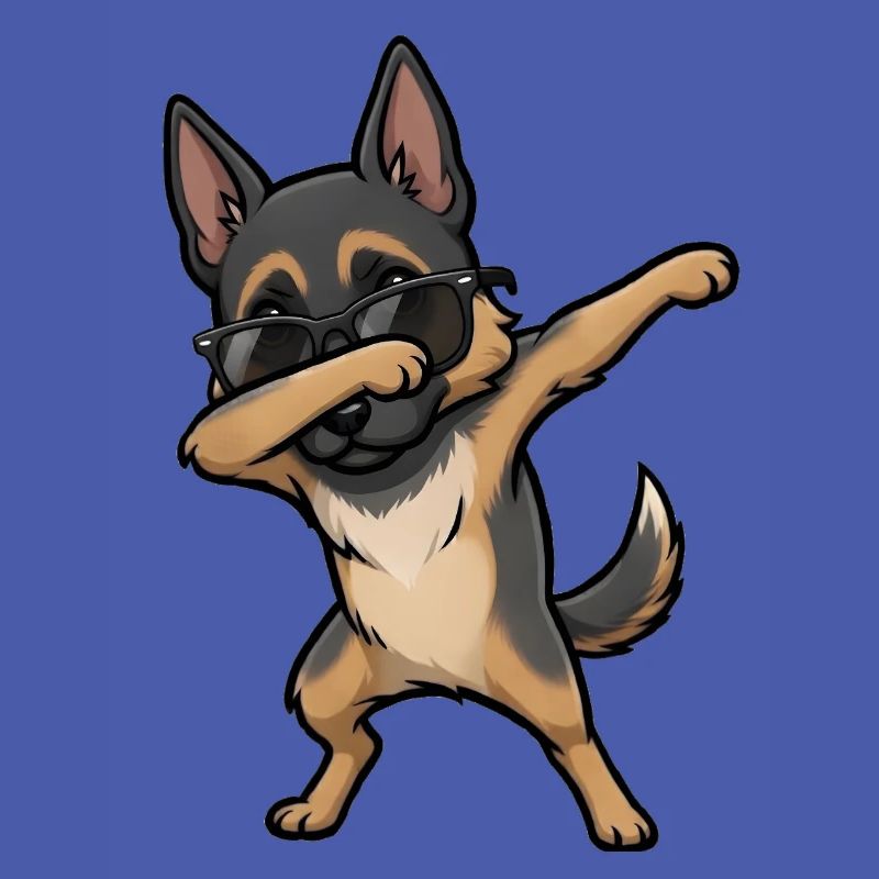 Dabbing German Shepherd