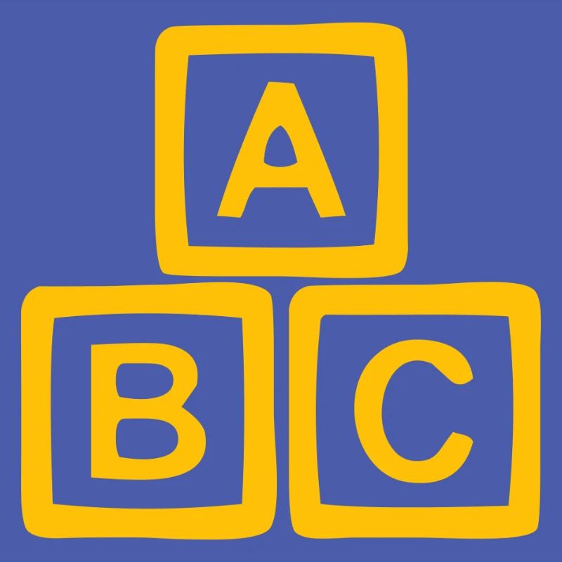 Conception de bloc ABC doré