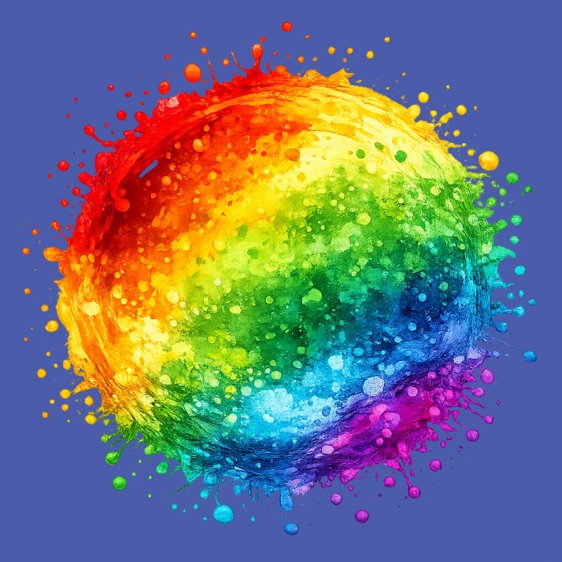 Regenbogenfarbene Farbspritzer Explosion