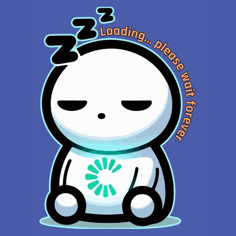 Forever Loading Sleepy Mascot