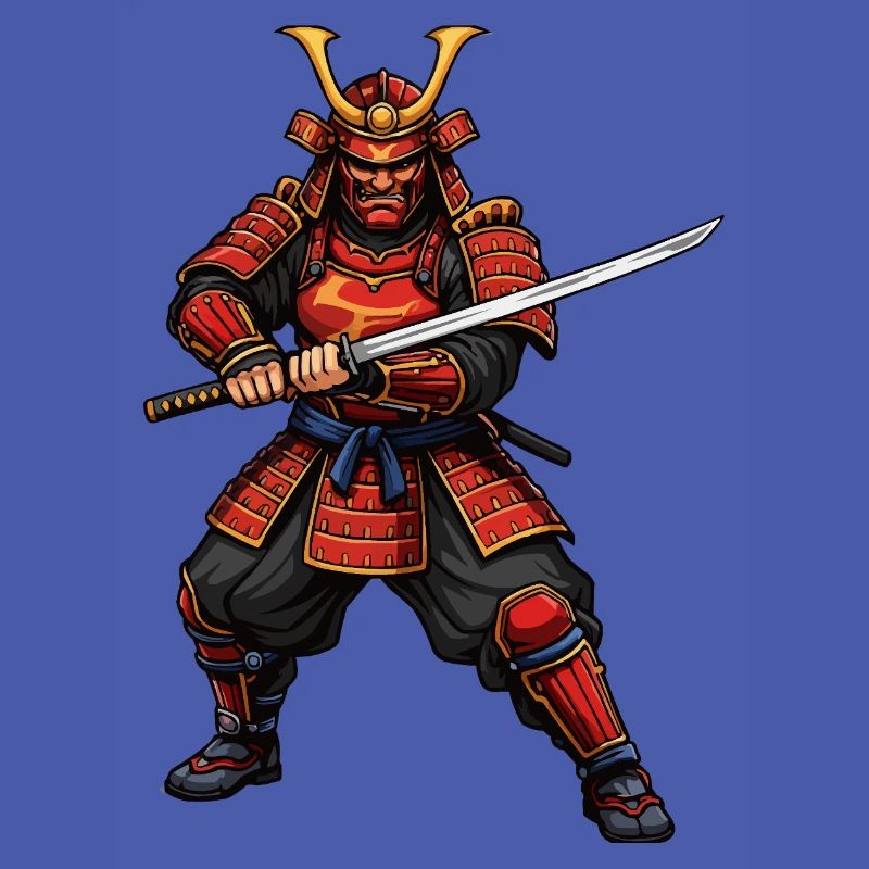 Samurai Warrior in Red