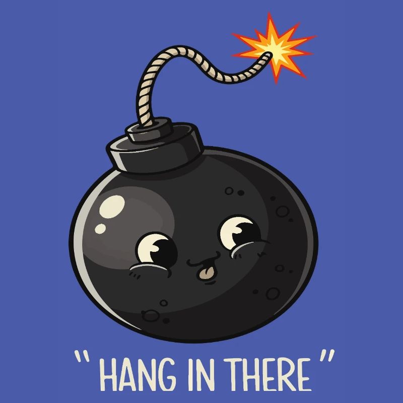 Kawaii Exploding Bomb Comic Design