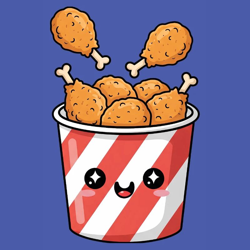 Kawaii-Brathähnchen-Eimer