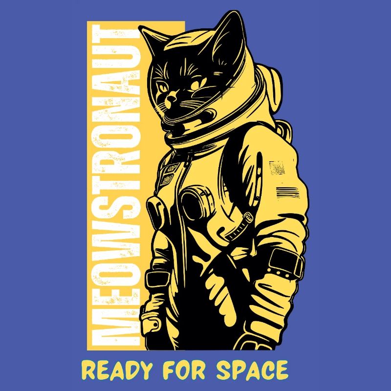 Chat astronaute prêt pour l'espace