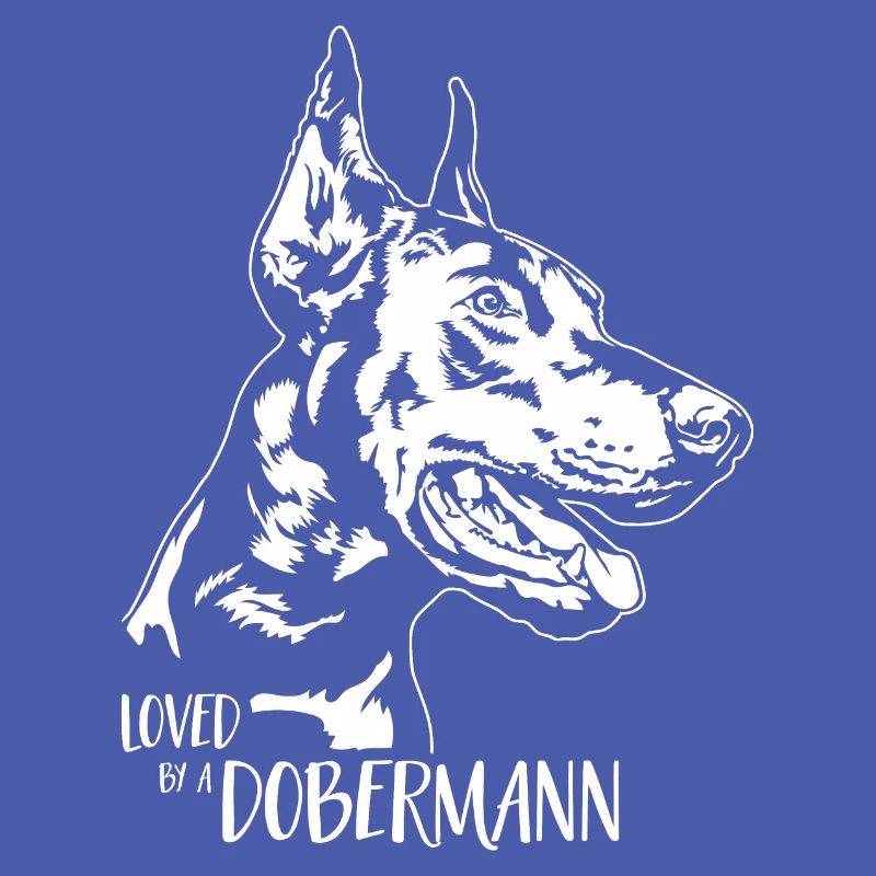Loved by a Dobermann Hundespruch Wilsigns