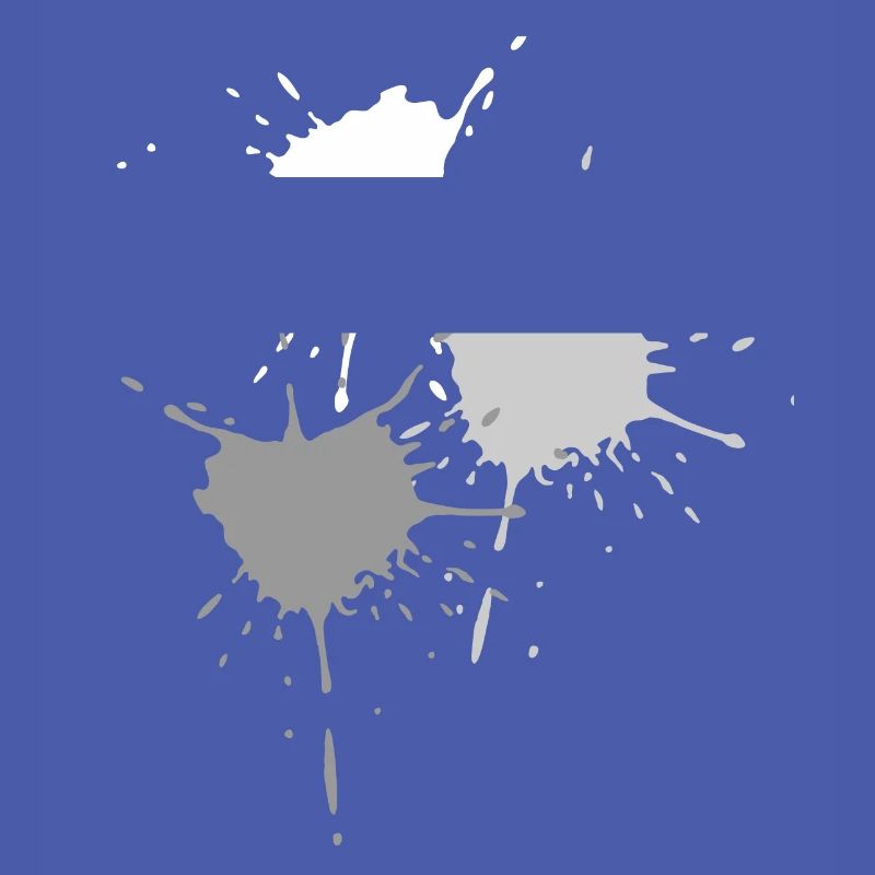 Art - Exploding color blots in gray