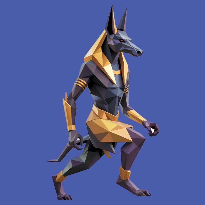 Anubis - Cooles Low Poly Logo
