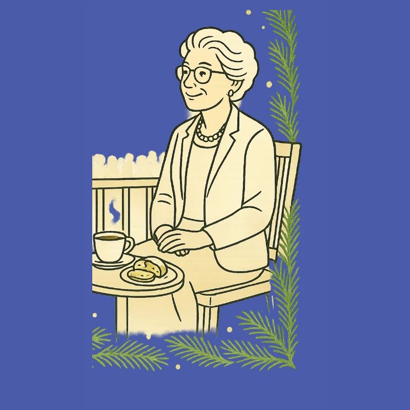 L’heure du café de grand-mère à table
