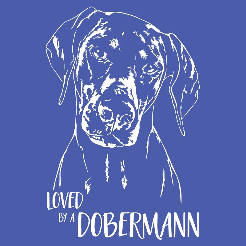Loved by a Dobermann Hundespruch Wilsigns