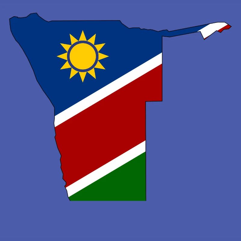 Namibia flag map