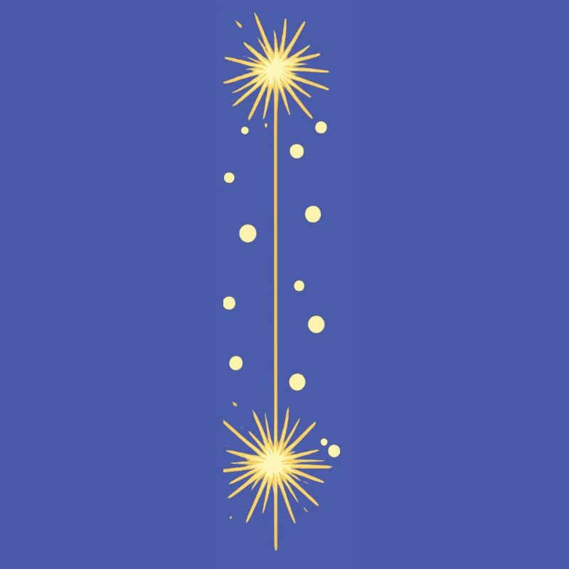 Lignes de feux d’artifice dorées