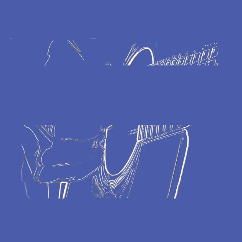 Guitar hand drawing guitar player