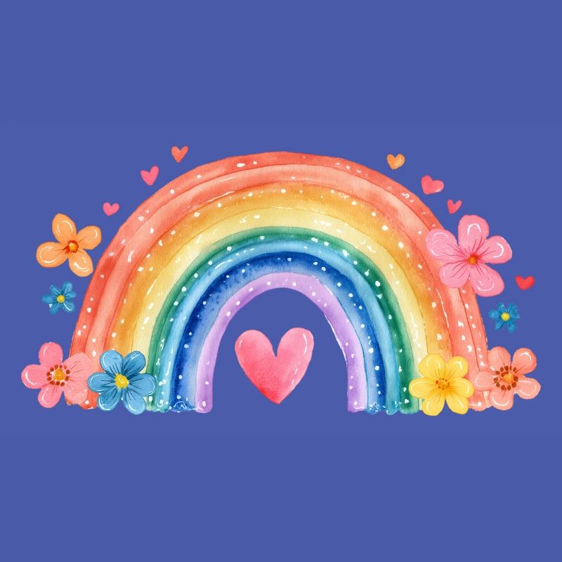 Regenbogen Einschulung – Süßes Mädchen Design