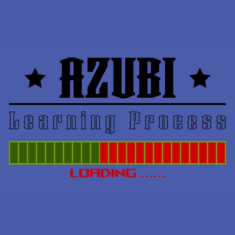 AZUBI learning process loading white tshirt