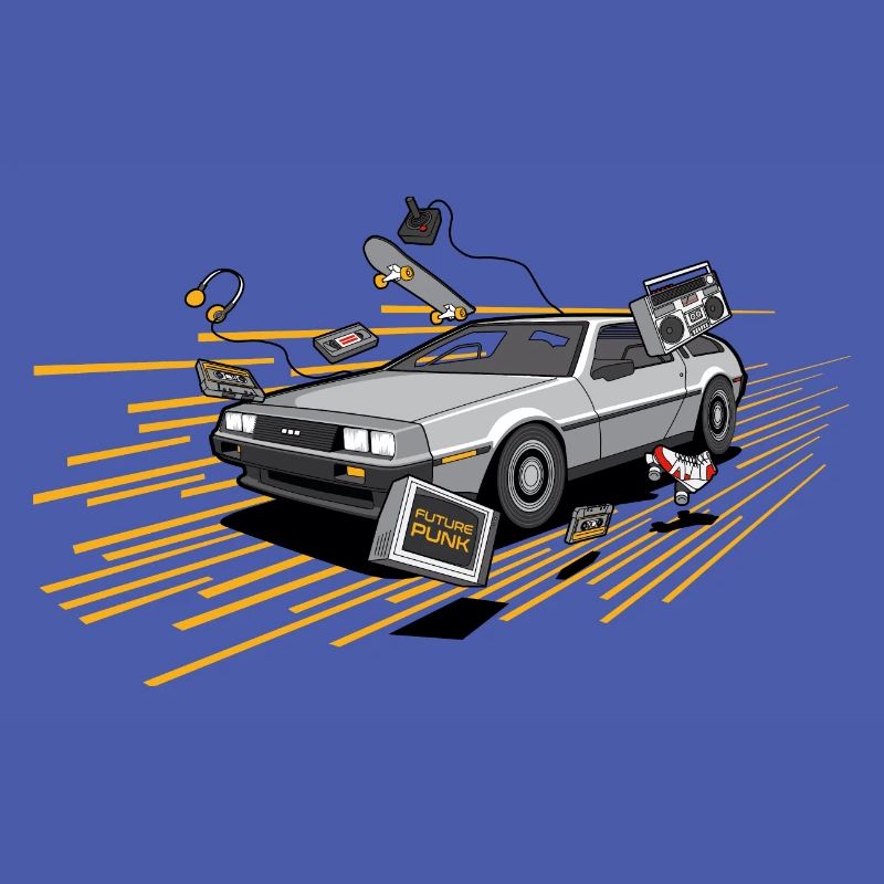 Delorean Oldtimer Youngtimer Retro Future jaune