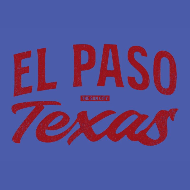 El Paso Texas Retro Script