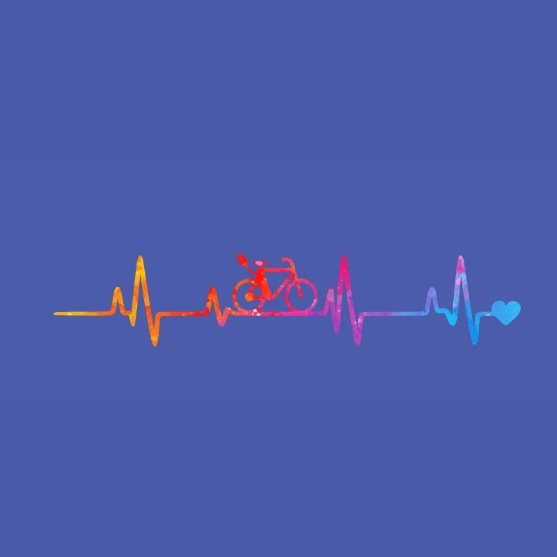 Rainbow Bicycle Pulse Lines