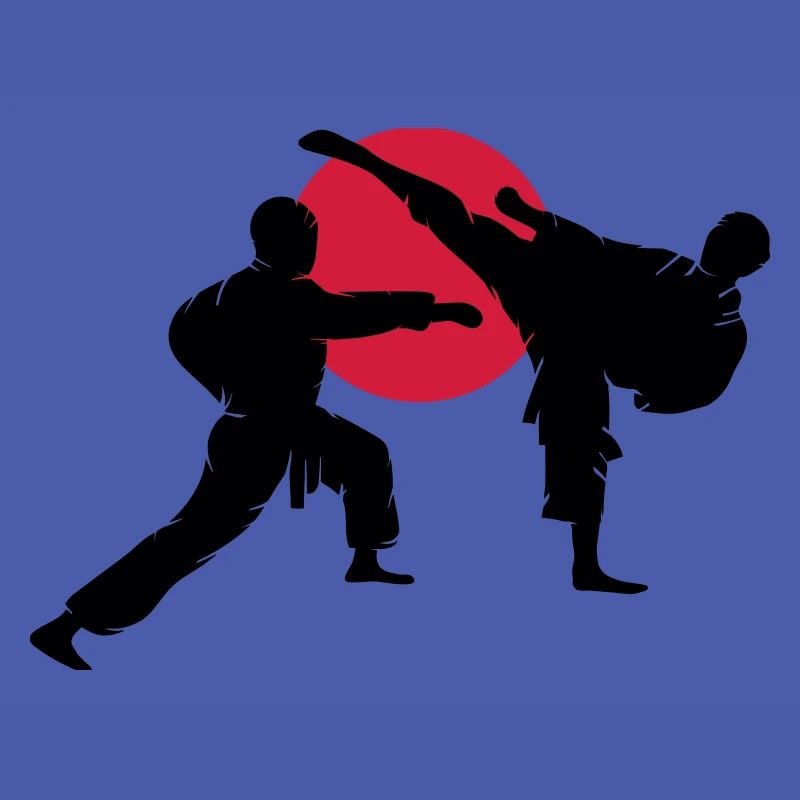 two karate fighter