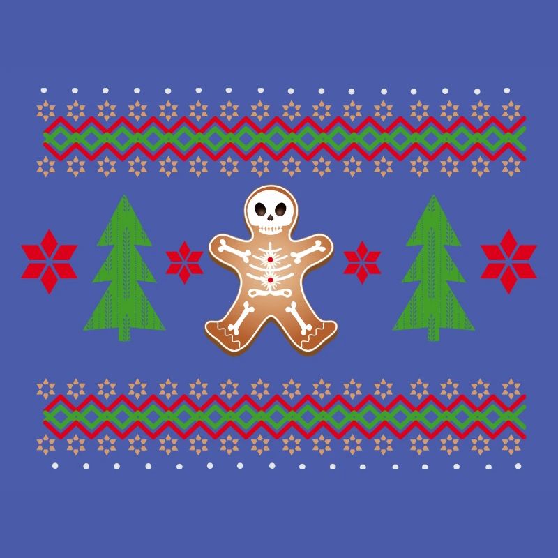 Gingerbread Man Sugar Skull Pattern for Christmas