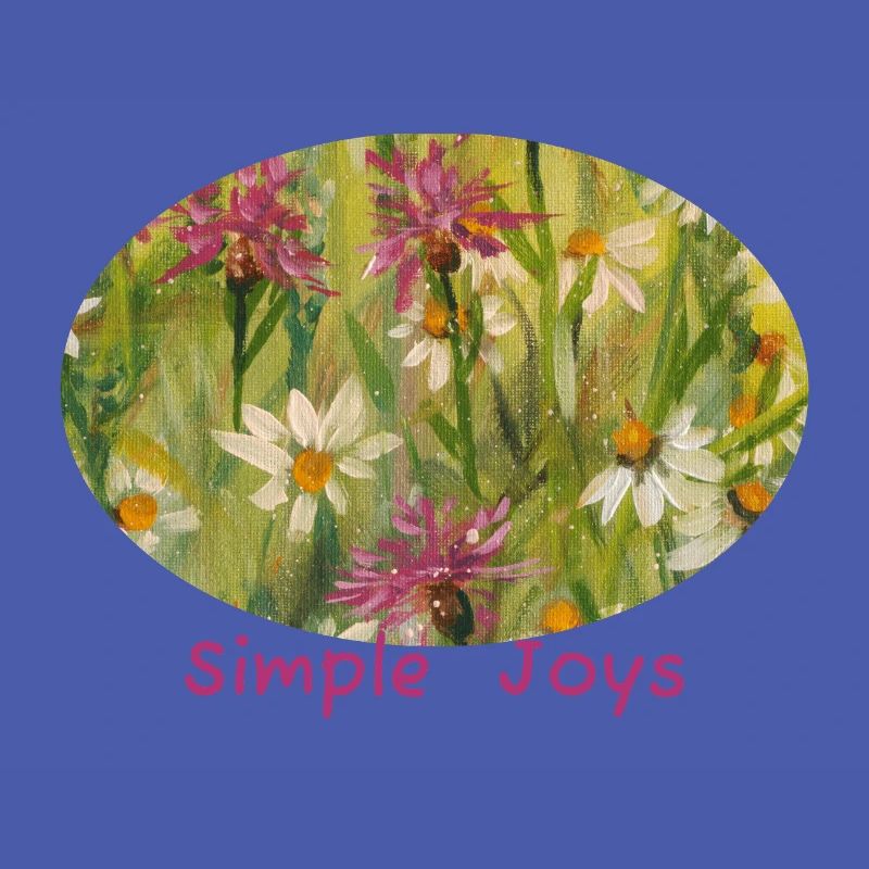 Simple Joys – Wildblumen-Gänseblümchen-Ellipse
