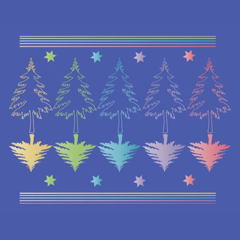 Christbaum, Tannenbaum oder Weihnachtsbaum Umrisse