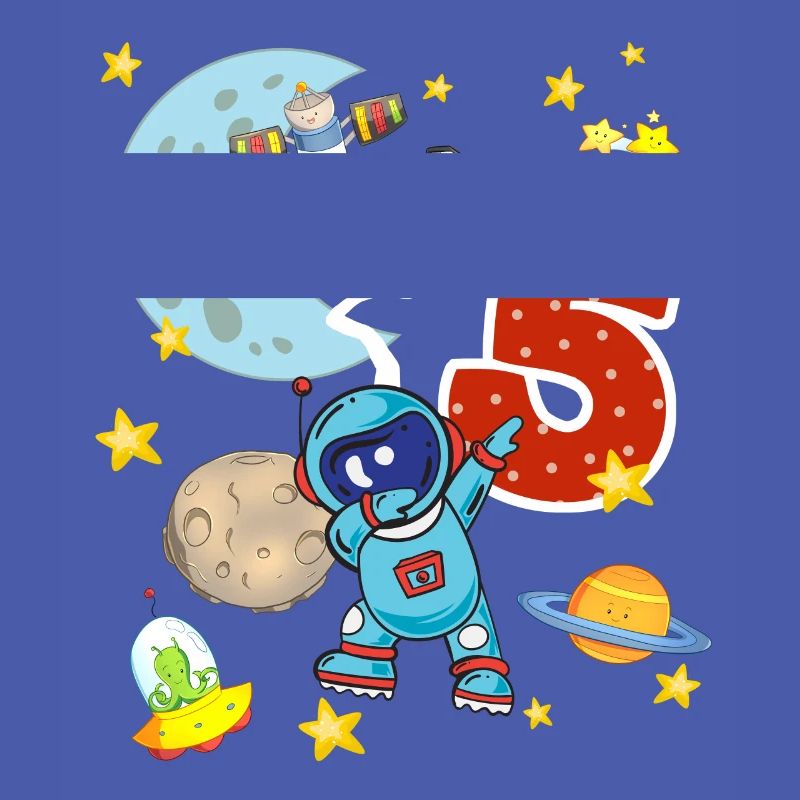 Astronaut 5 year birthday five space rocket