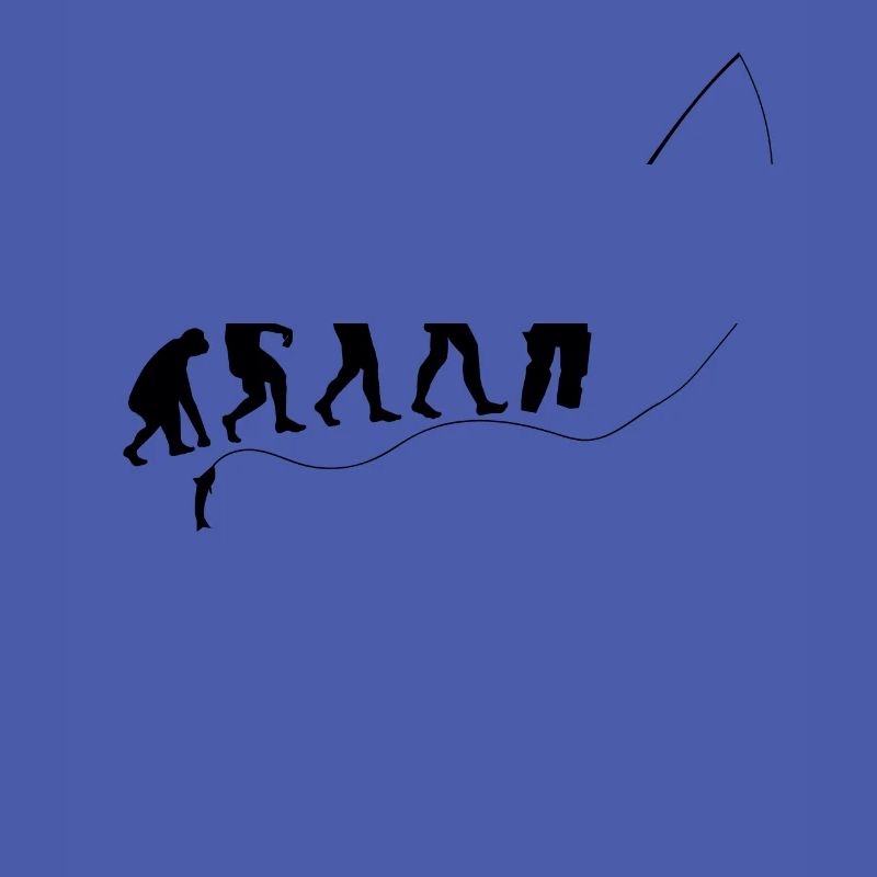 Evolution angeln geschenk mensch affe
