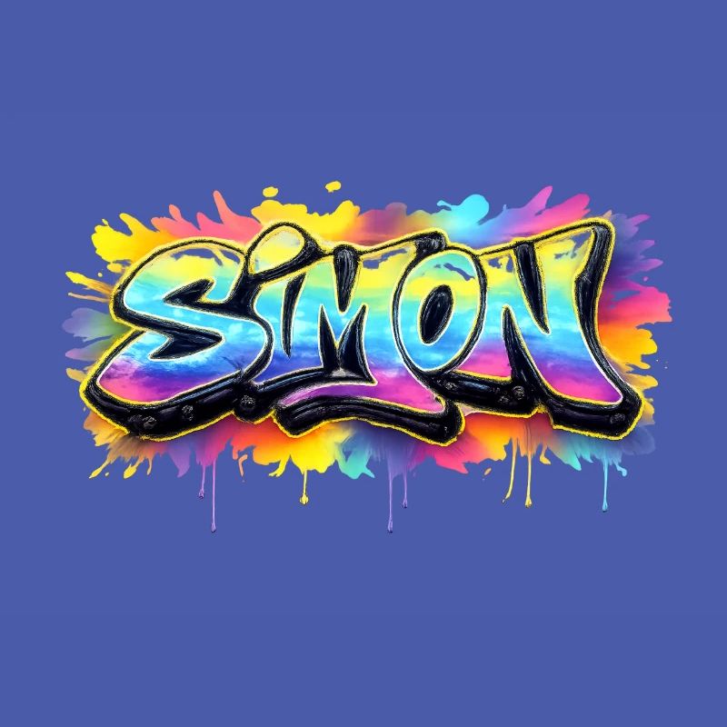 Graffiti SIMON Name Gift Ideal Printable