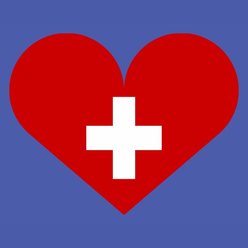 Schweizer Flagge mit Herz