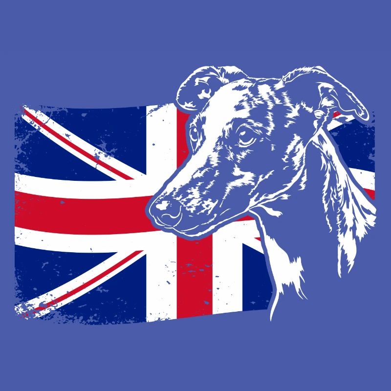 WHIPPET Union Jack Flag Chiens Wilsigns