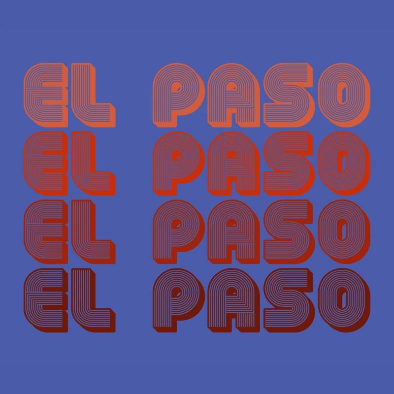 El Paso Gradient Retro Pattern
