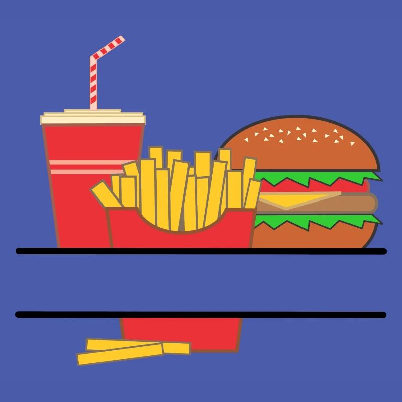 Pommesbuden-Logo oder Restaurant-Emblem