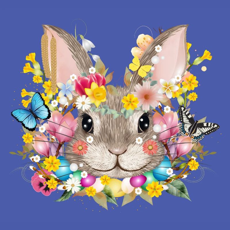 Rabbits in a spring-like Easter ambience