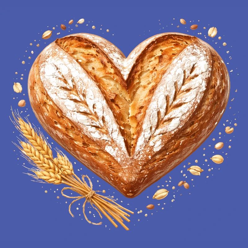 Heart Bread Baking Sourdough Baker Design