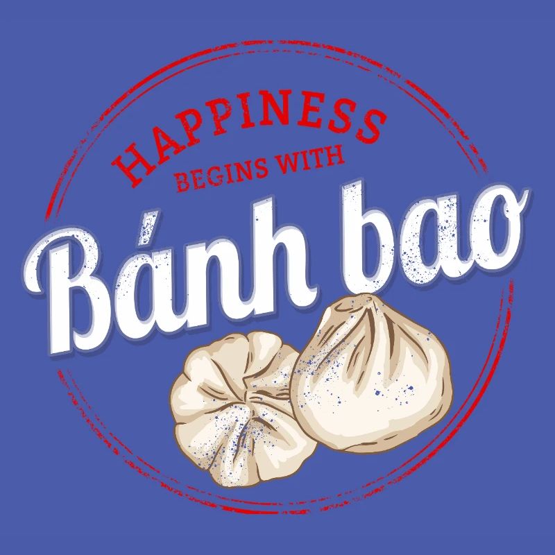 Bánh Bao Dumpling oder Baozi Vintage Teigtasche