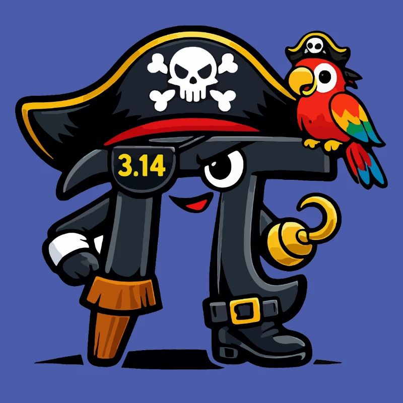 Pi Guesses Math Pi Day Pirate Design