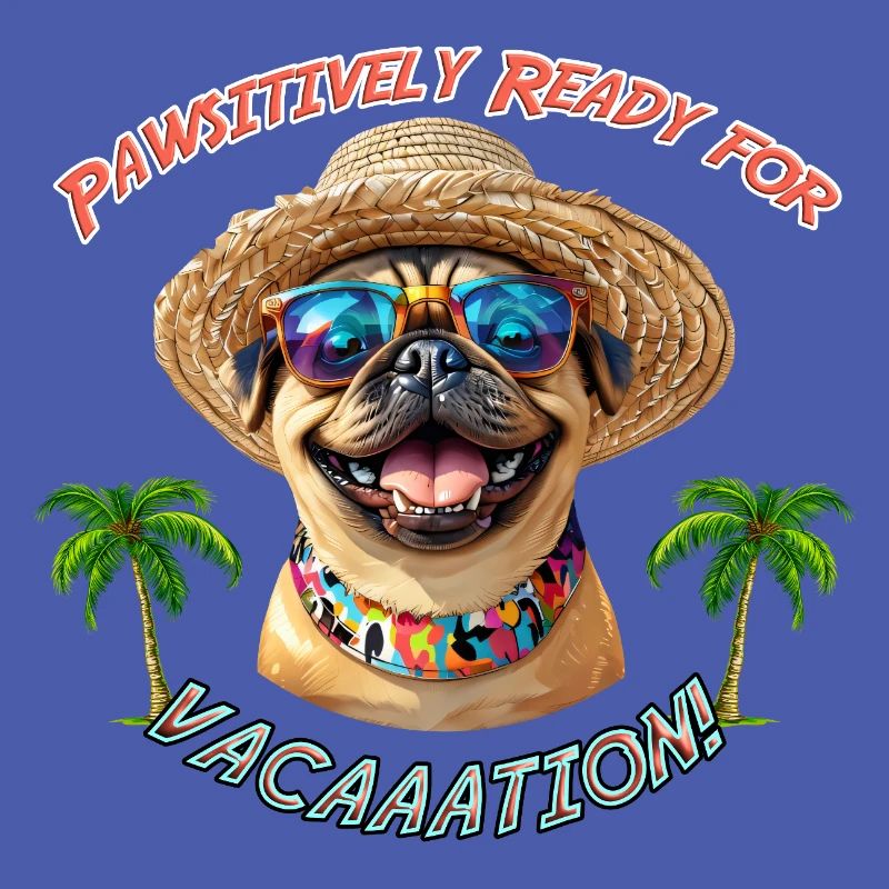 Mops im Sommerlook: Pawsitively Ready