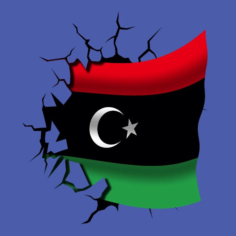 Drapeau de la Libye - Libye - Drapeau Broken Design