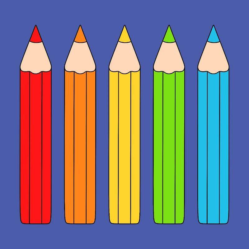 Lebendiges Farbstift-Array-Design