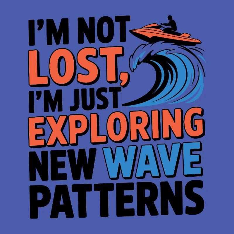 Funny Jetski Lost Exploring Waves 