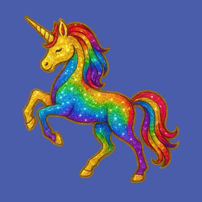 Glitzernder Regenbogen-Einhorn