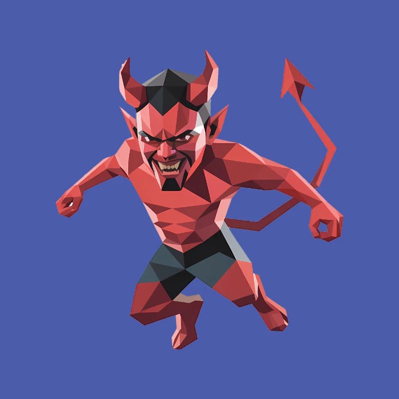 Devil - Cooles Low-Poly-Logo