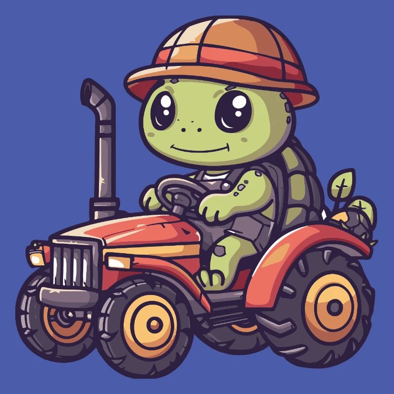 Schildkröte Traktor Farmer