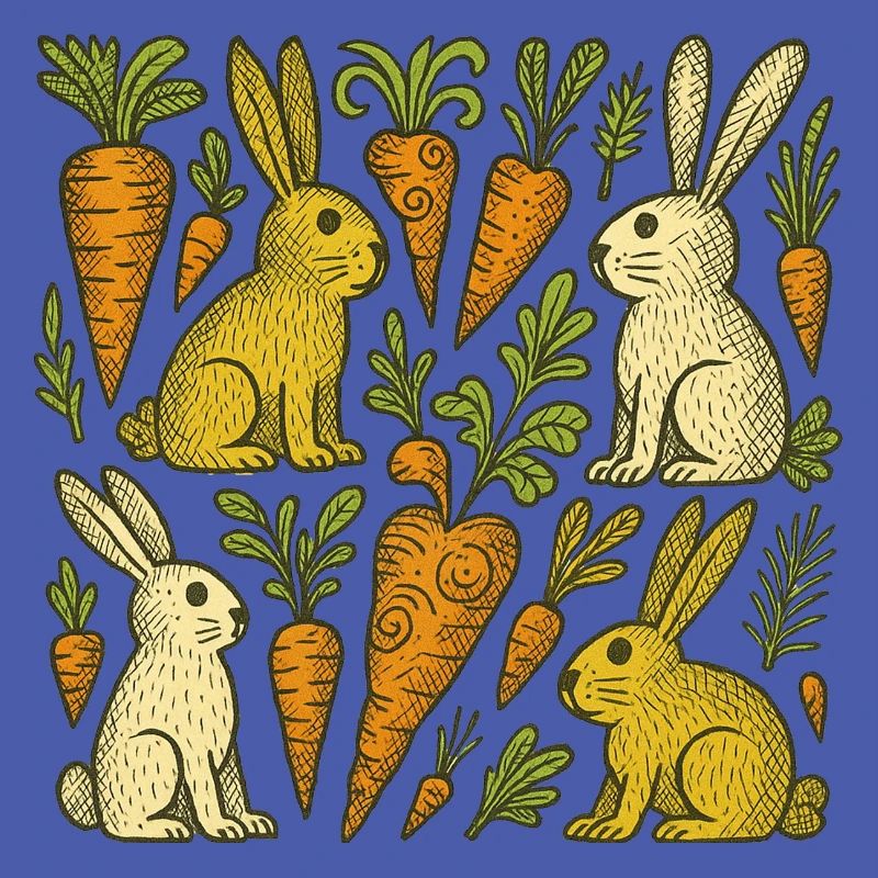 Karottengartenhasen-Illustration