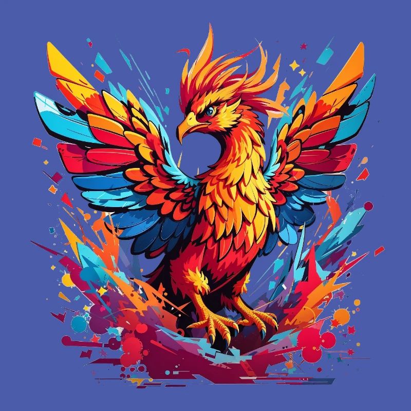Explosion de couleur de Phénix de Feu