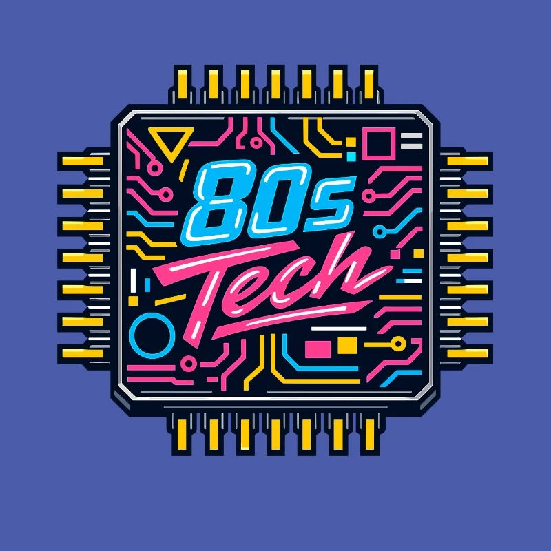 80s Tech Neon Chip