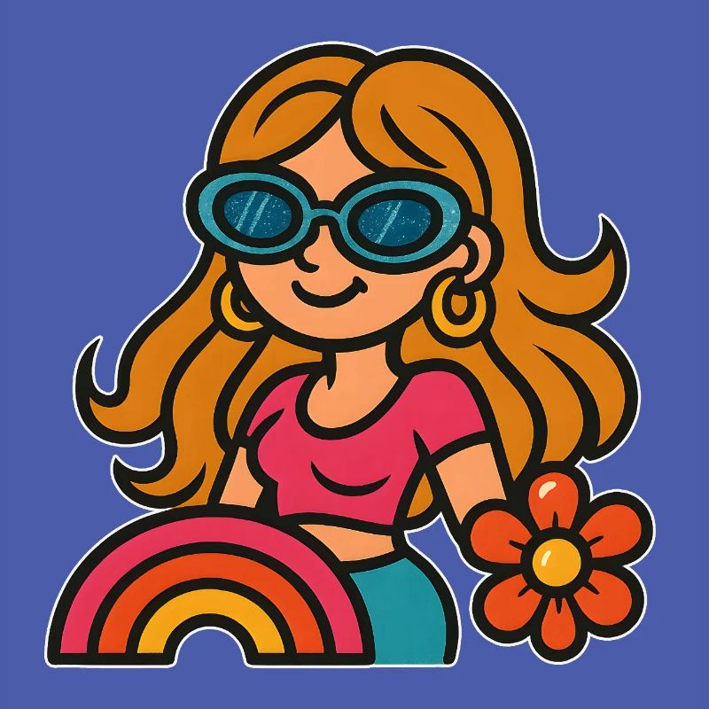 Fille d’été rétro - Look Flower Power