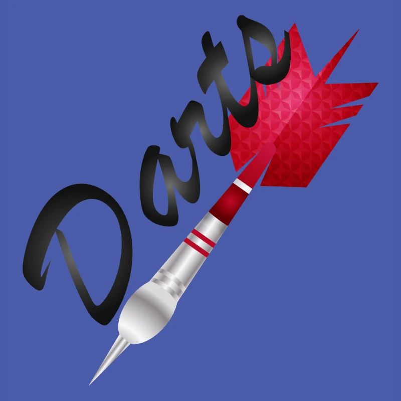 single red dart with darts typography