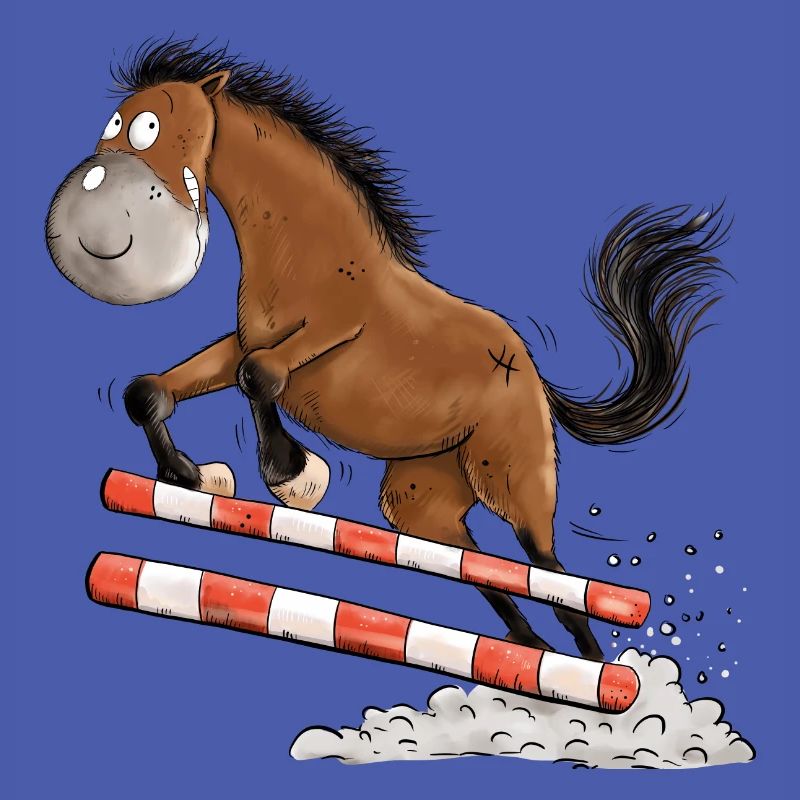 Witziges Springpferd Springreiten Tunier Pferd